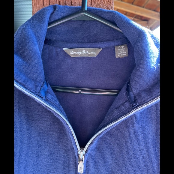 TOMMY BAHAMA Full Zip Aruba Sweater. Navy. Women’s Small. UC - Picture 4 of 11